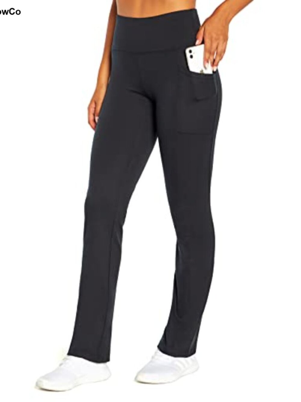High Rise Bootcut Yoga Pants with Pockets, Moisture-Wicking Athletic Pants